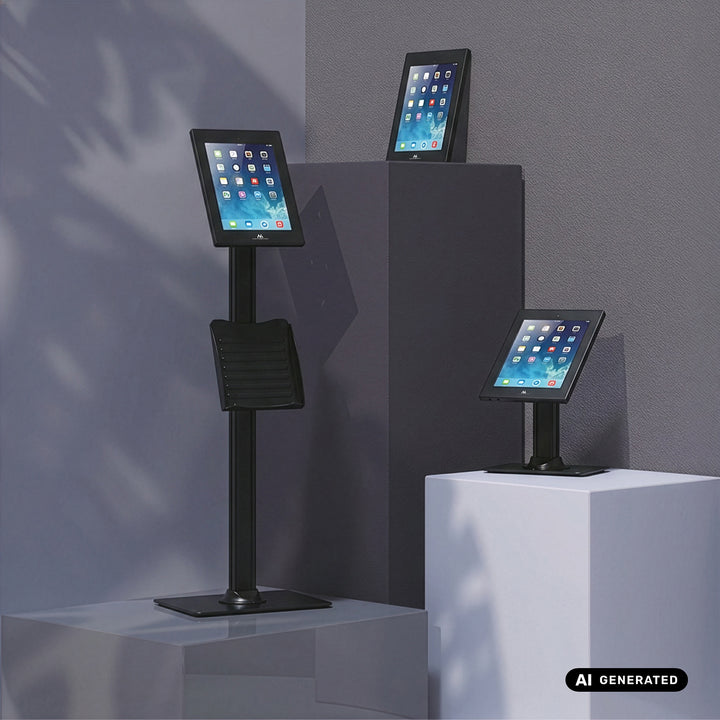 Maclean-tablethouder met vergrendeling, 12,4"-13", iPad Air/Pro, Samsung Tab S10+/S9+/S8+/S7+, 257 x 350 x 22 mm, MC-950 B