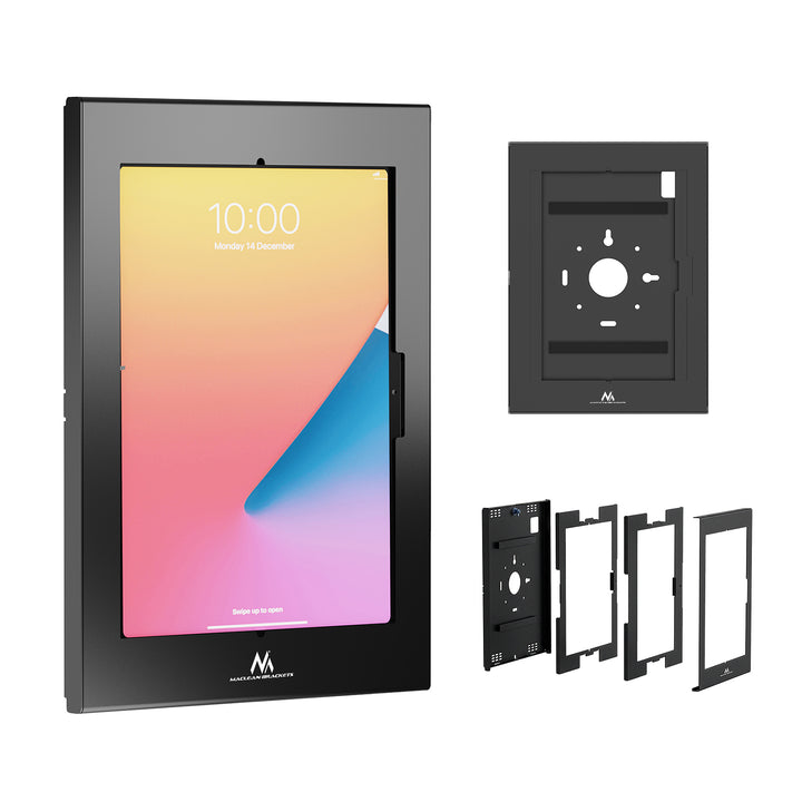 Maclean-tablethouder met vergrendeling, 12,4"-13", iPad Air/Pro, Samsung Tab S10+/S9+/S8+/S7+, 257 x 350 x 22 mm, MC-950 B