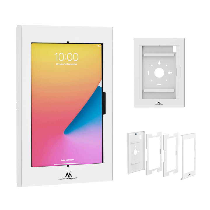 Maclean-tablethouder met vergrendeling, 12,4"-13", iPad Air/Pro, Samsung Tab S10+/S9+/S8+/S7+, 257 x 350 x 22 mm, MC-950 W
