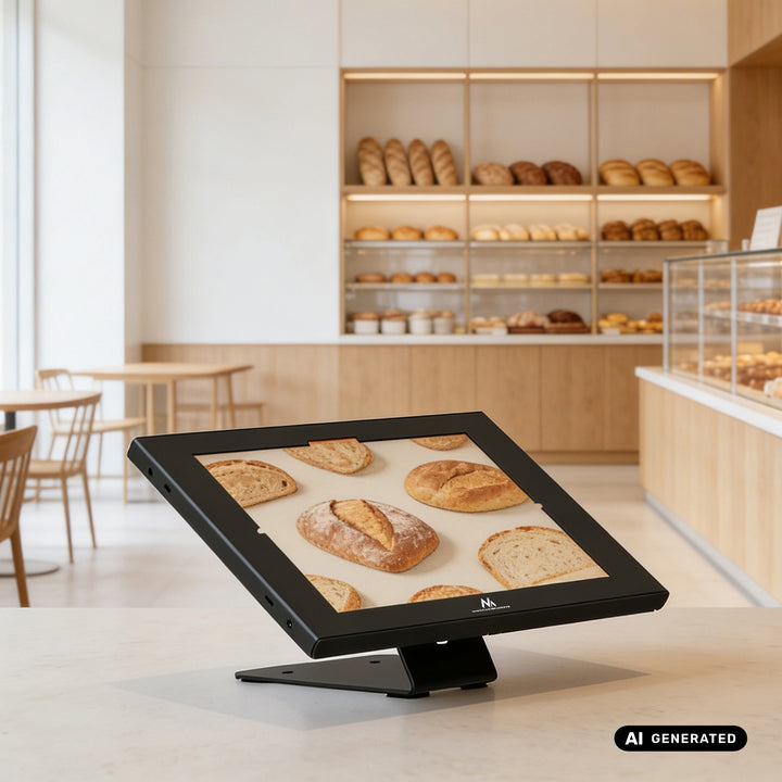 Maclean-tablethouder met vergrendeling, 12,4"-13", iPad Air/Pro, Samsung Tab S10+/S9+/S8+/S7+, 257 x 350 x 22 mm, MC-956 B