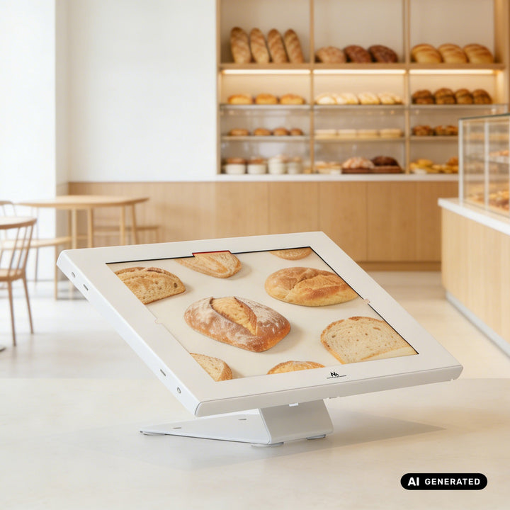 Maclean-tablethouder met vergrendeling, 12,4"-13", iPad Air/Pro, Samsung Tab S10+/S9+/S8+/S7+, 257 x 350 x 22 mm, MC-956 W