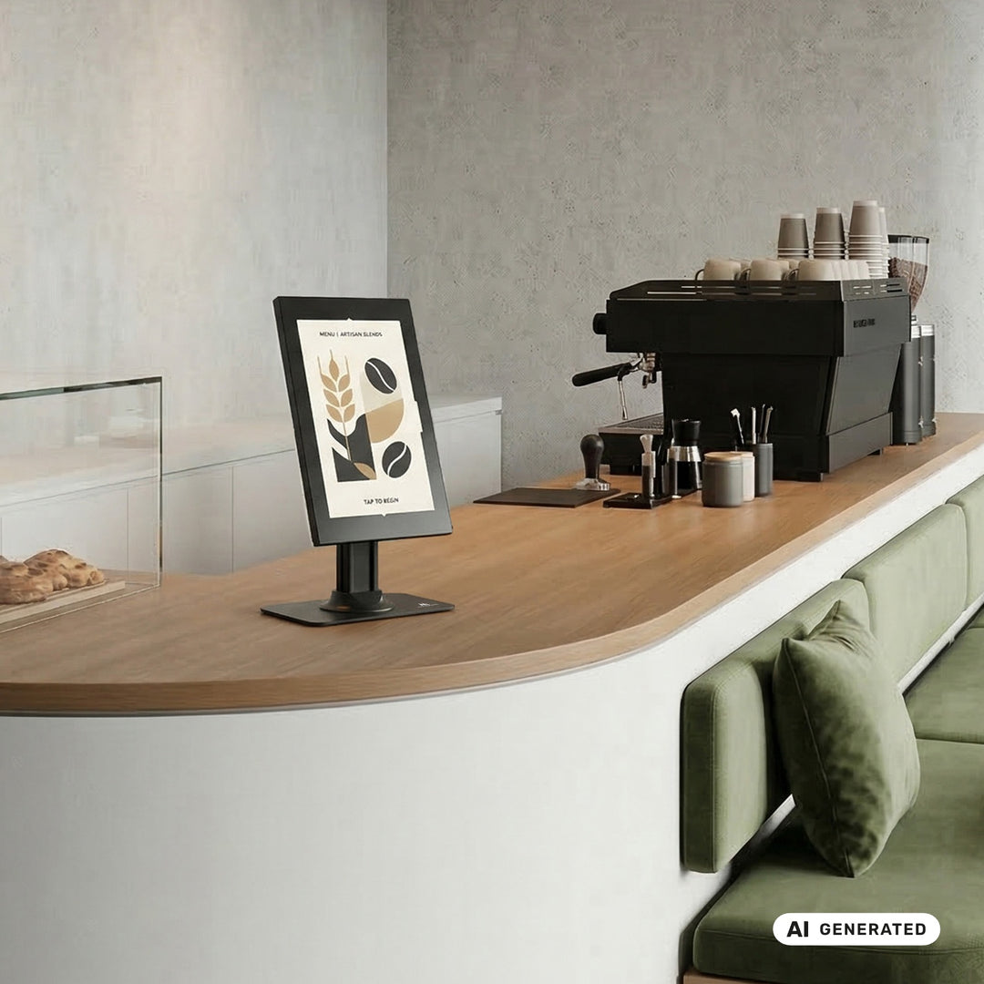 Maclean-tablethouder met vergrendeling. 12,4"-13", iPad Air/Pro, Samsung Tab S10+/S9+/S8+/S7+, 257 x 350 x 22 mm, MC-958 B