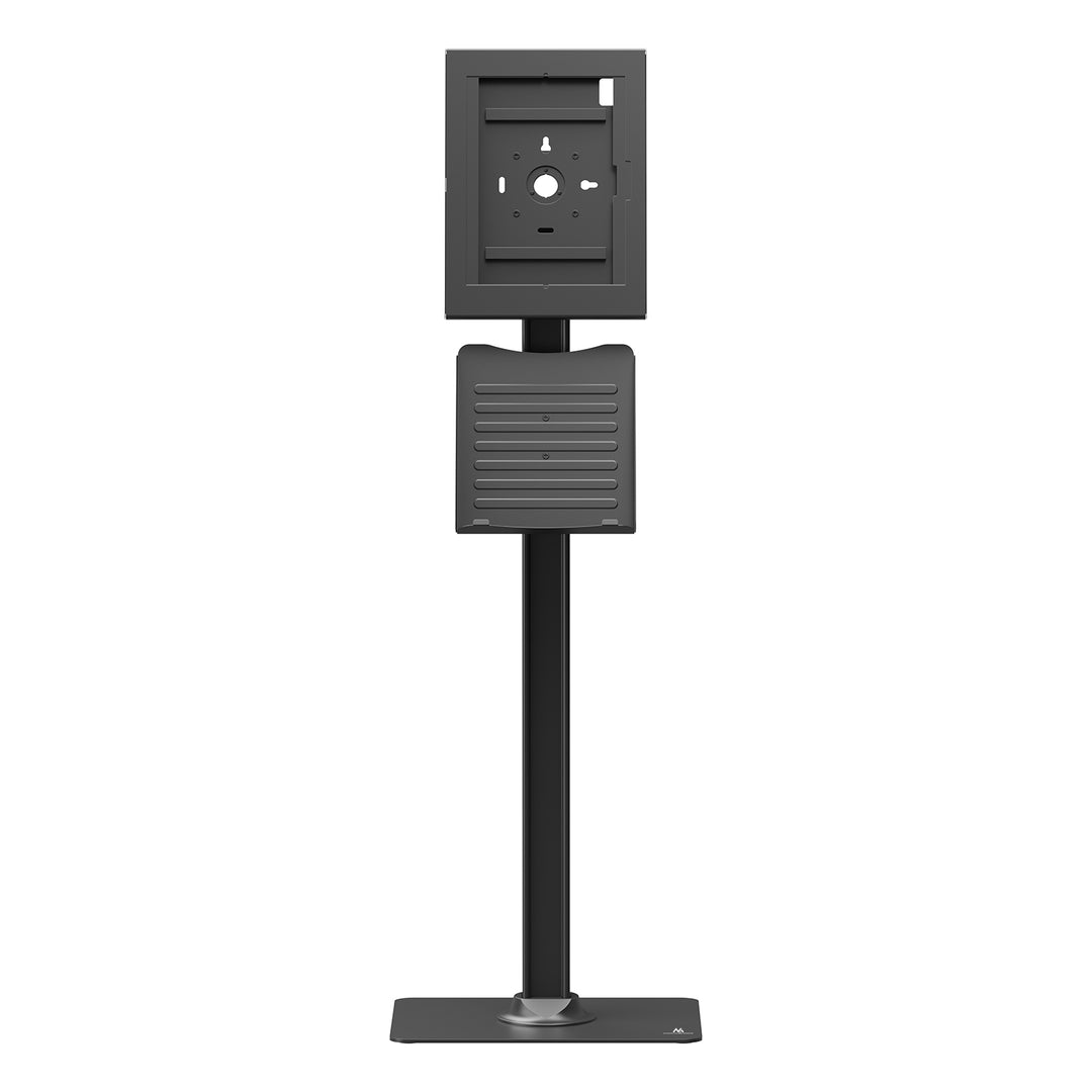 Maclean-tablethouder met vergrendeling. 12,4"-13", iPad Air/Pro, Samsung Tab S10+/S9+/S8+/S7+, 257 x 350 x 22 mm, MC-924 B