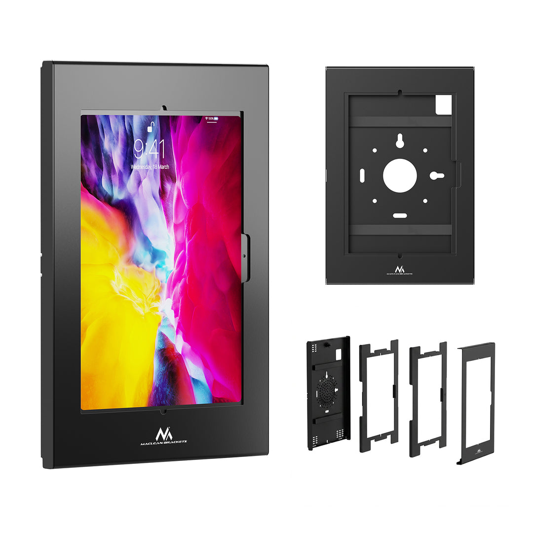 Maclean-tablethouder met vergrendeling, 10,9"-11", iPad Air/Pro, Samsung Tab A- en S-serie, 220 x 323 x 22 mm, MC-955 B