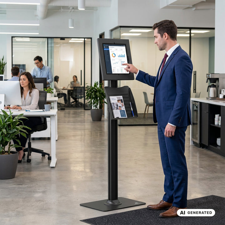 Maclean-tablethouder met vergrendeling, 10,9"-11", iPad Air/Pro, Samsung Tab A- en S-serie, 220 x 323 x 22 mm, MC-960 B