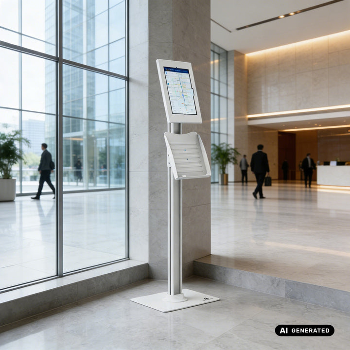 Maclean-tablethouder met vergrendeling, 10,9"-11", iPad Air/Pro, Samsung Tab A- en S-serie, 220x323x22 mm, MC-960 W