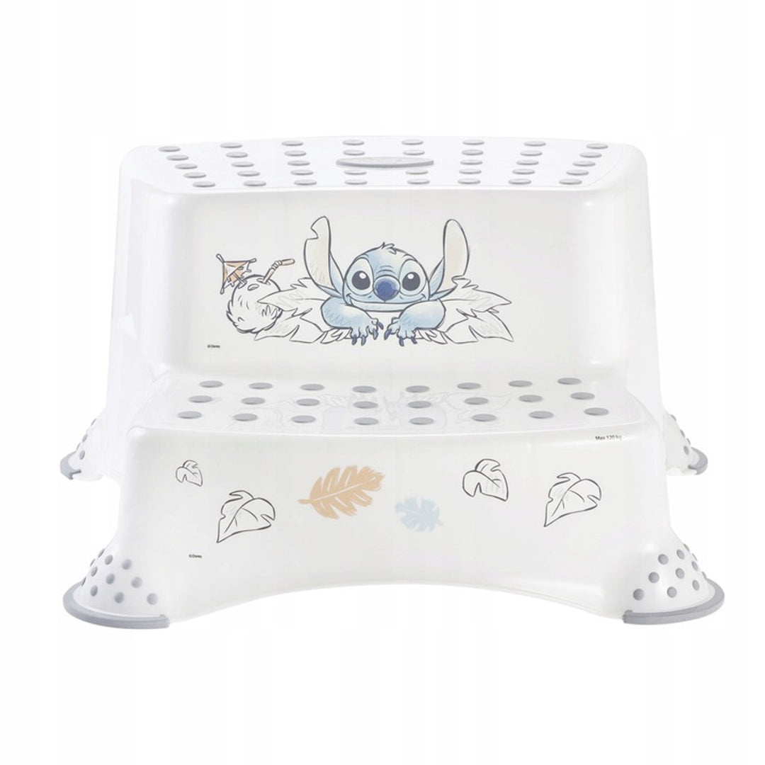 Antislipplatform, twee treden, max. 120 kg, + toiletbril + Stitch-potje