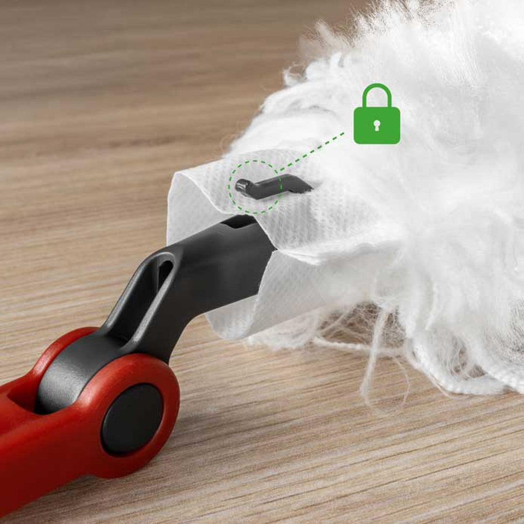 Vileda Flex&Catch stofveeg, met lange steel, antislip, flexibele kop + 5 stofveegvullingen