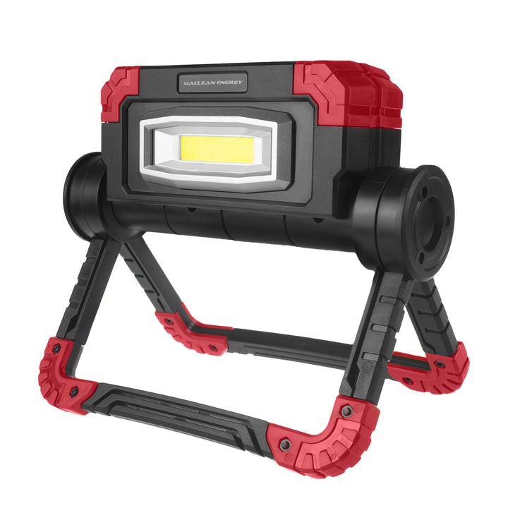 Maclean COB LED-werklamp, 300 lm, 3 lichtstanden, kleurtemperatuur 6500K, MCE439 2 stuks + 8x Varta Industrial AA-batterij