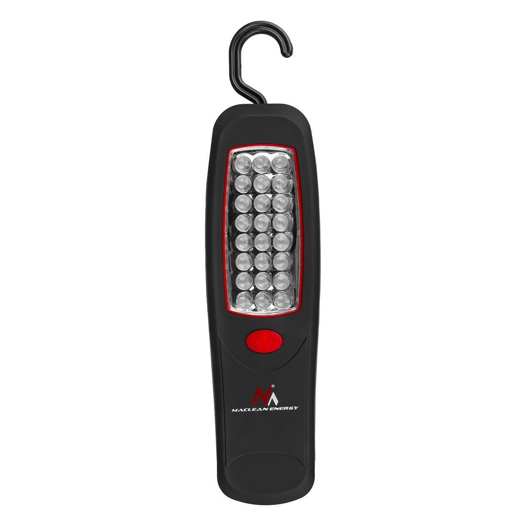 Maclean 24 LED-werkplaatslamp, magneet, haak, MCE03 2 stuks + 6x Varta Industrial LR6/AA R-06-batterij