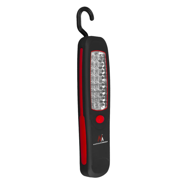 Maclean 24 LED-werkplaatslamp, magneet, haak, MCE03 2 stuks + 6x Varta Industrial LR6/AA R-06-batterij