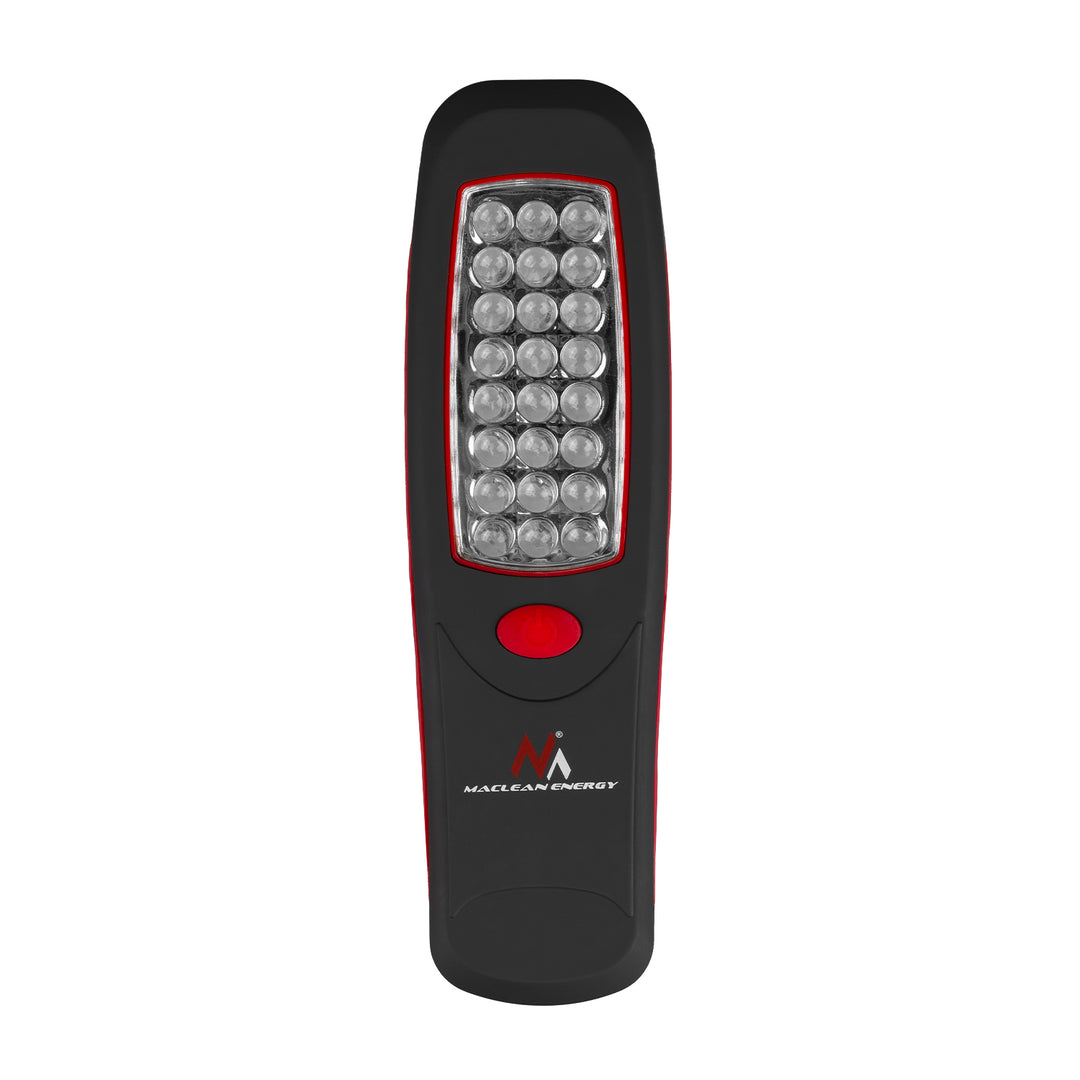 Maclean 24 LED-werkplaatslamp, magneet, haak, MCE03 2 stuks + 6x Varta Industrial LR6/AA R-06-batterij