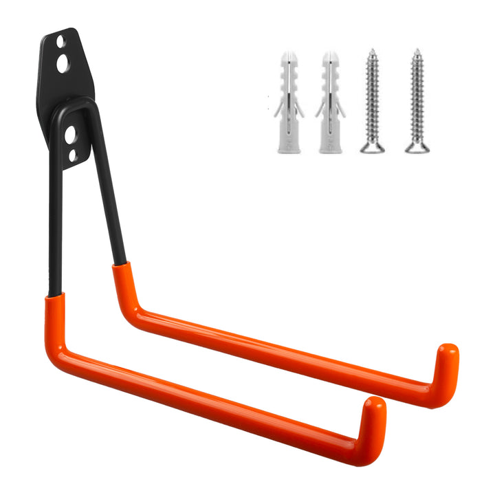 Maclean wandhouder/wandhanger, voor banden, tuingereedschap, ladder, slangen, fiets, max. belasting 25 kg, MC-444, 4 stuks