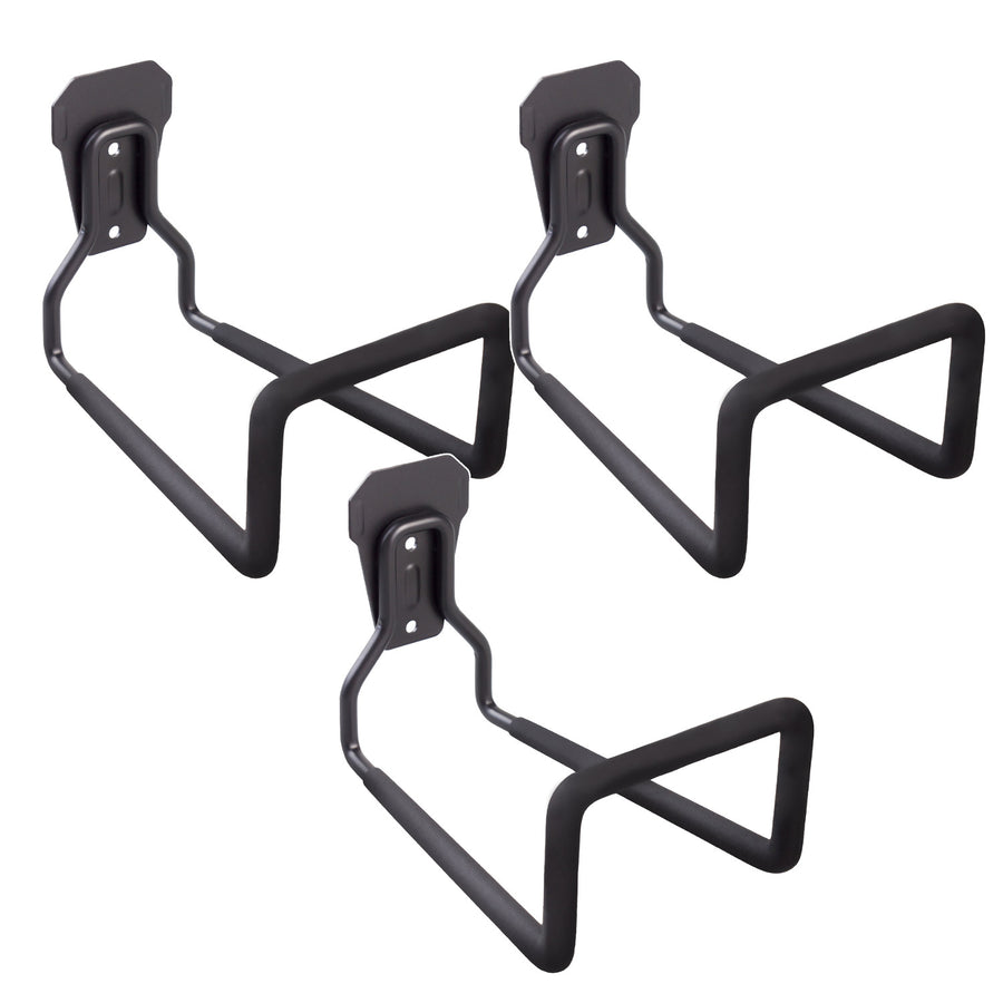 Maclean wandhouder voor garage, voor banden, tuingereedschap, ladder, slangen, fietsen, staal, max. belasting 35 kg, MC-441, 3 stuks