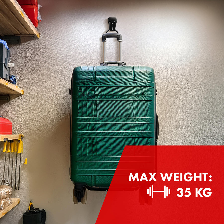 Maclean wandhouder/wandhaak, voor banden, tuingereedschap, ladder, slangen, fietsen, staal, max. belasting 35 kg, MC-440, 2 stuks