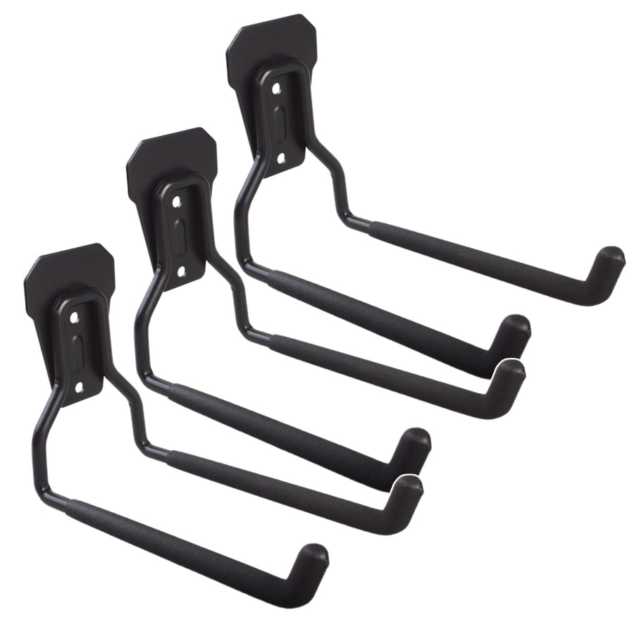 Maclean wandhouder/wandhaak, voor banden, tuingereedschap, ladder, slangen, fietsen, staal, max. belasting 35 kg, MC-440, 3 stuks