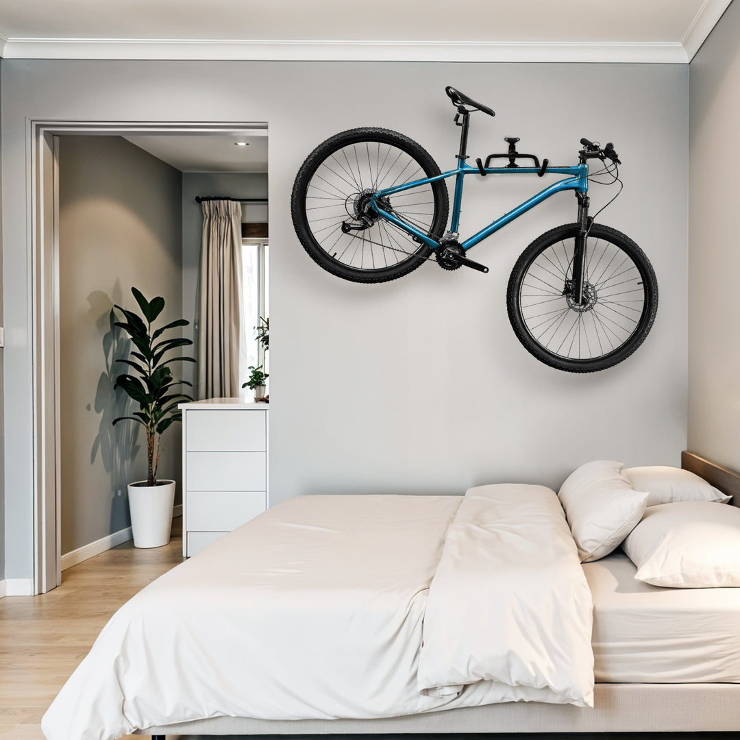Maclean fietshouder / wandhanger, horizontaal, staal, max. belasting 30 kg, MC-431, 3 stuks