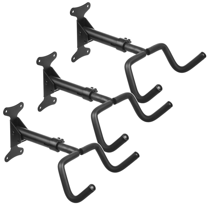 Maclean fietshouder / wandhanger, horizontaal, staal, max. belasting 30 kg, MC-431, 3 stuks