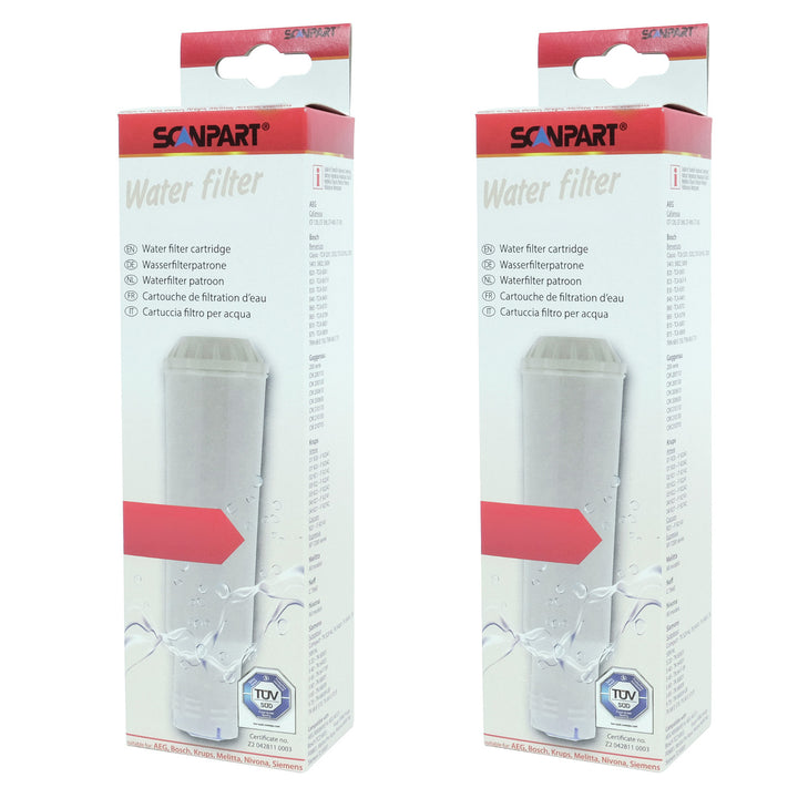 Waterfilter voor espressoapparaten met schroefdraad AEG, BSH, Krups, Melitta, Nivona Scanpart, 2 stuks