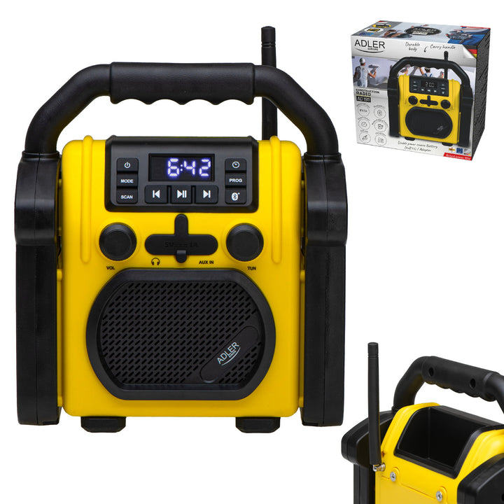 Adler bouwradio, Bluetooth 5.1, IPX 54, vermogen 10 W, AD 1911