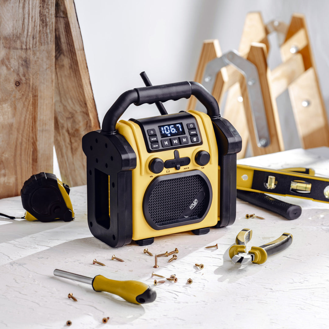 Adler bouwradio, Bluetooth 5.1, IPX 54, vermogen 10 W, AD 1911