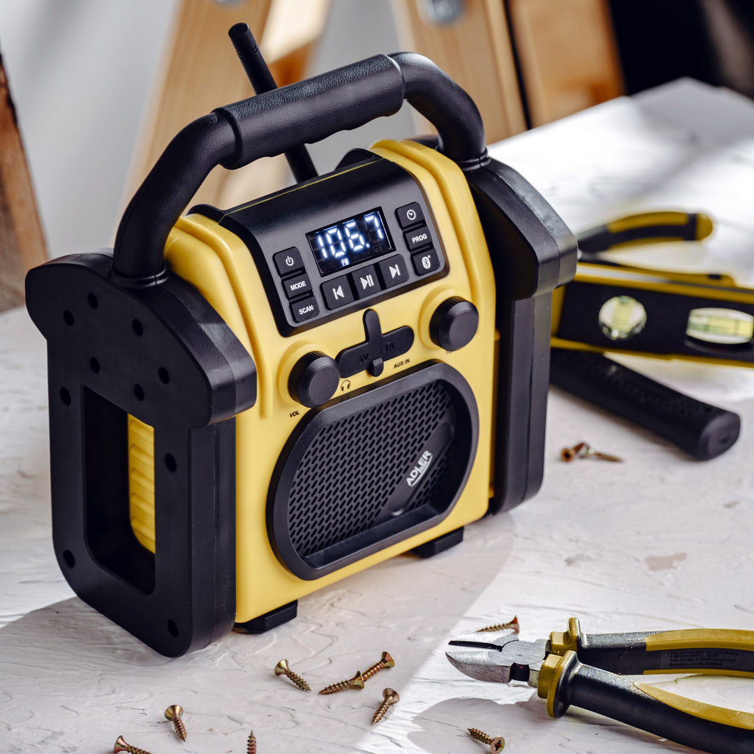 Adler bouwradio, Bluetooth 5.1, IPX 54, vermogen 10 W, AD 1911