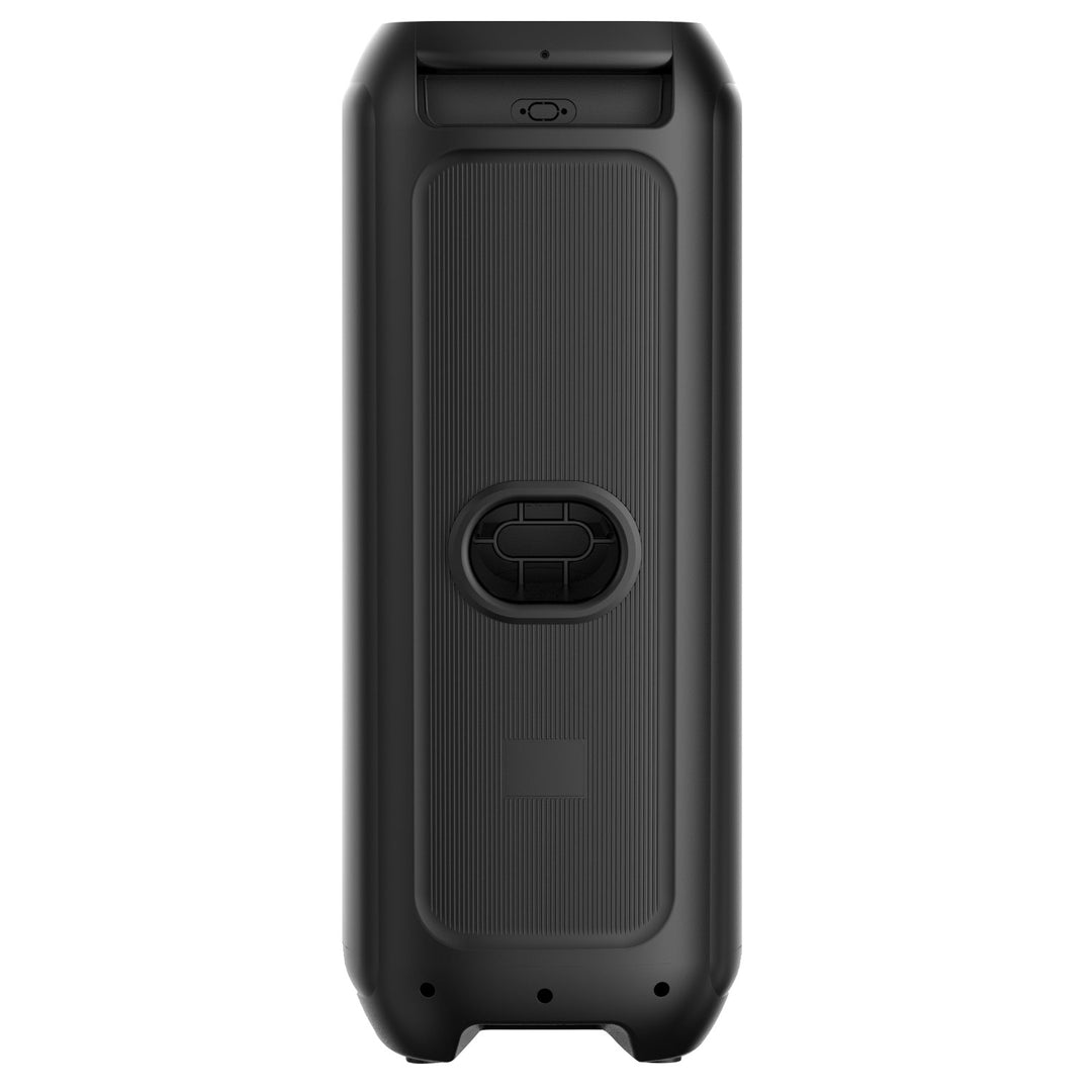 Grote Bluetooth-luidspreker, 120 W RMS/1400 W PMPO, twee 8"-luidsprekers, equalizer, karaokefunctie, MP3/microSD-kaarten, USB, AUX, BT 5.3+EDR, display, LED, ingebouwde accu, afstandsbediening, MT3185