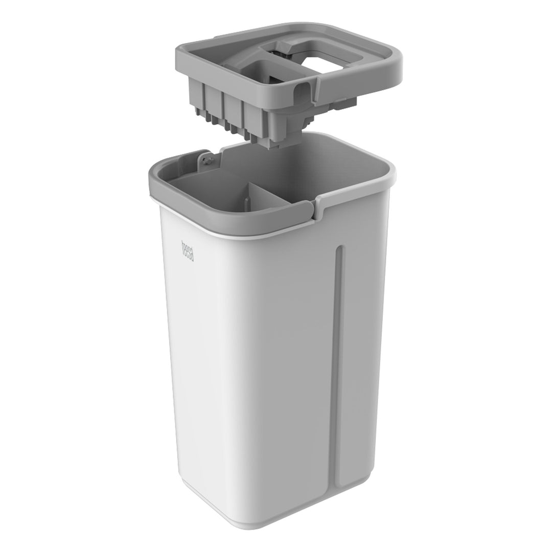 Teesa platte schoonmaakmop, emmer met twee compartimenten, inhoud 5,7 l, New Clean R13, Teesa
