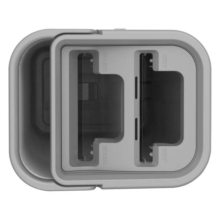 Teesa platte schoonmaakmop, emmer met twee compartimenten, inhoud 5,7 l, New Clean R13, Teesa