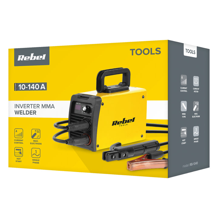 Rebel-lasapparaat, MMA, LED-display, IP21S, 10 - 140 A, RB-1040