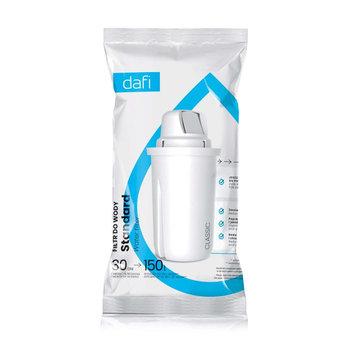 Set van 6 filters voor de Dafi-filterkan, Classic-filterpatroon, capaciteit tot 150 liter water, verminderen de waterhardheid, D.WF.DAFI.5+1.P