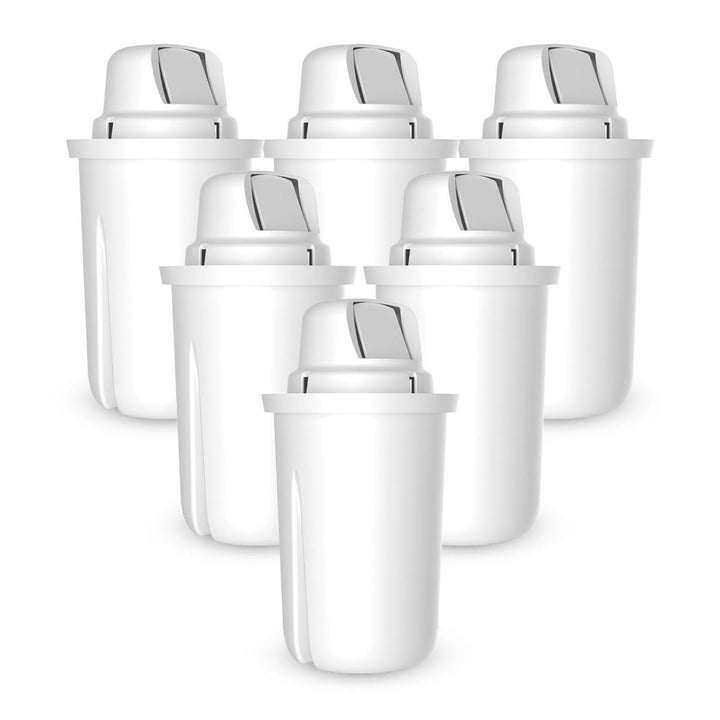 Set van 6 filters voor de Dafi-filterkan, Classic-filterpatroon, capaciteit tot 150 liter water, verminderen de waterhardheid, D.WF.DAFI.5+1.P