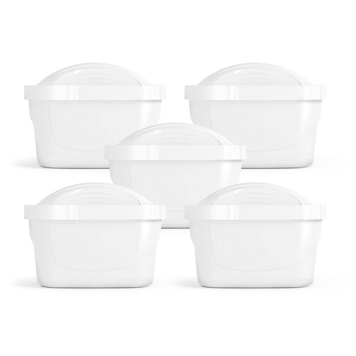 Set van 5 filters voor de Dafi-filterkan, Unimax-filterpatroon, capaciteit tot 200 liter water, verminderen de waterhardheid, D.WF.DAFI.UM.4+1.P