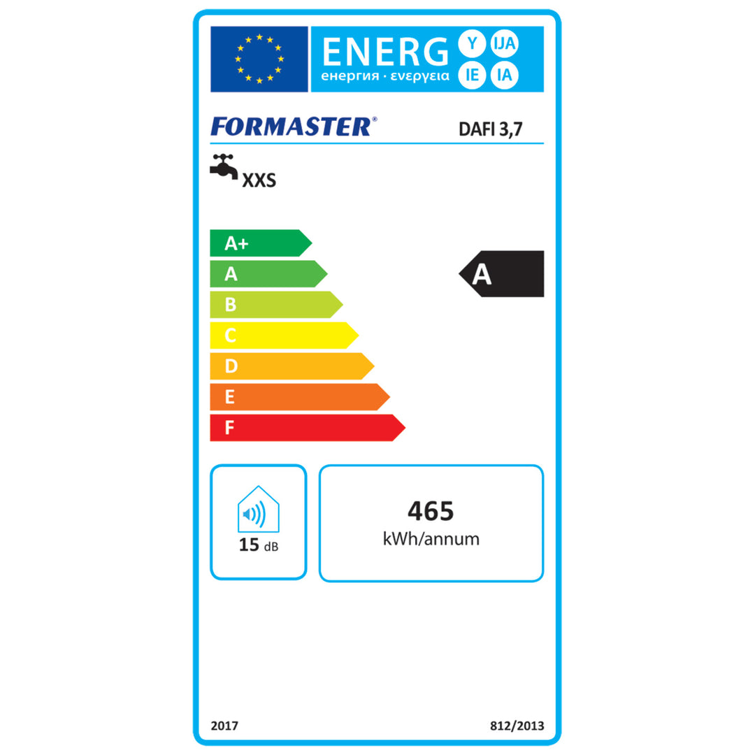 Dafi doorstroomboiler, voor onder de wastafel, met aansluiting, 3,7 kW, 230 V