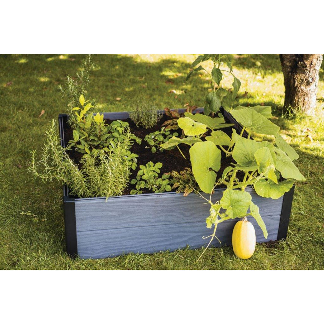 Keter Maple tuinrand, kunststof, kleur grijs, afmetingen 106x106x32 cm, weerbestendig, 249298