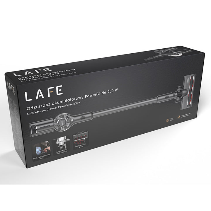 LAFE draadloze stofzuiger, borstelloze BLDC-motor, 2200 mAh-accu, PowerGlide 200 W