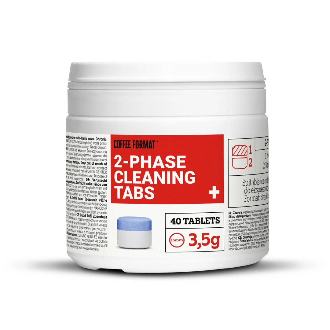Tabletten voor het reinigen van koffiezetapparaten, 2-phase Cleaning TABS+ 40x3,5g Coffee Format