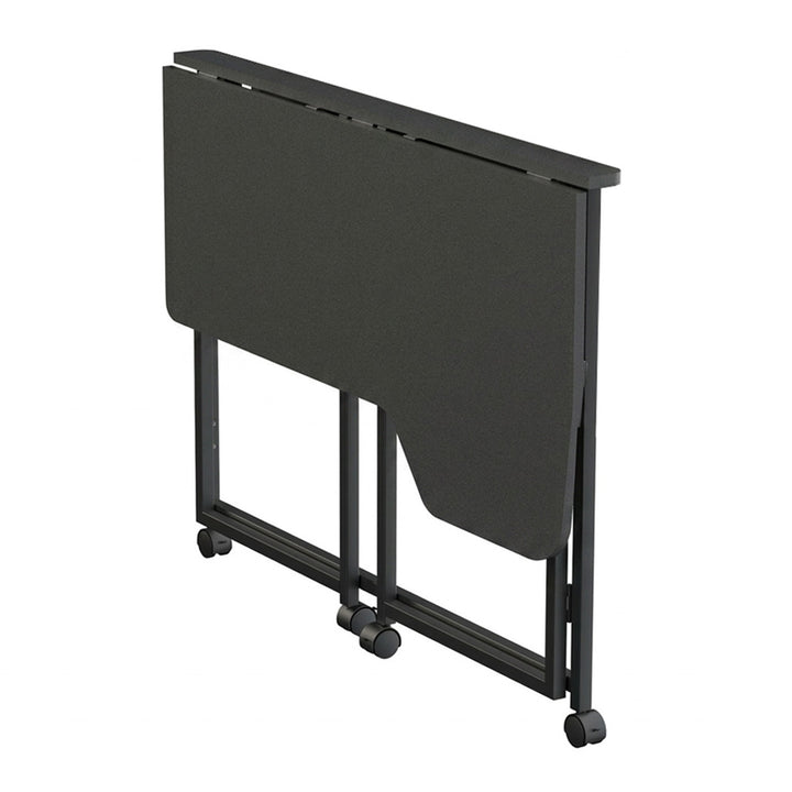 Opvouwbaar bureau Maclean, zwart, verplaatsbaar, 100 x 65 cm, max. 50 kg, hoekmodel, L-vorm, MC-1250 L/B