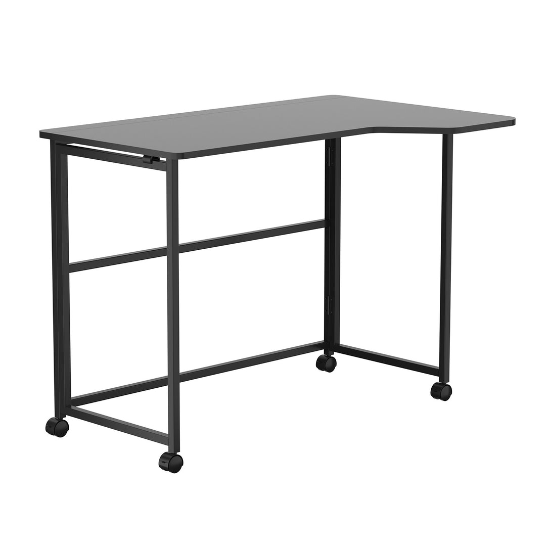 Opvouwbaar bureau Maclean, zwart, verplaatsbaar, 100 x 65 cm, max. 50 kg, hoekmodel, L-vorm, MC-1250 L/B