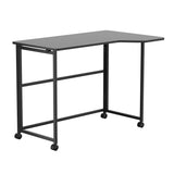 Opvouwbaar bureau Maclean, zwart, verplaatsbaar, 100 x 65 cm, max. 50 kg, hoekmodel, L-vorm, MC-1250 L/B