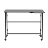 Opvouwbaar bureau Maclean, zwart, verplaatsbaar, 100 x 65 cm, max. 50 kg, hoekmodel, L-vorm, MC-1250 L/B