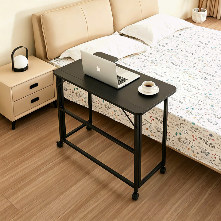 Opvouwbaar bureau Maclean, zwart, verplaatsbaar, 100 x 65 cm, max. 50 kg, hoekmodel, L-vorm, MC-1250 L/B