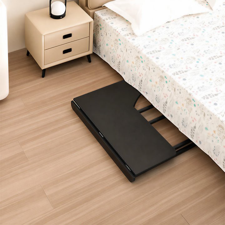 Opvouwbaar bureau Maclean, zwart, verplaatsbaar, 100 x 65 cm, max. 50 kg, hoekmodel, L-vorm, MC-1250 L/B