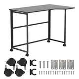 Opvouwbaar bureau Maclean, zwart, verplaatsbaar, 100 x 65 cm, max. 50 kg, hoekmodel, L-vorm, MC-1250 L/B