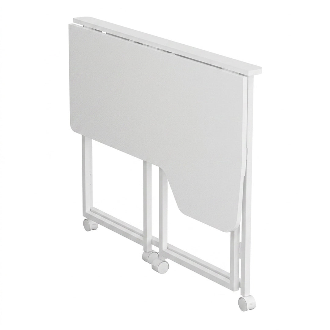 Opvouwbaar bureau Maclean, wit, verplaatsbaar, 100 x 65 cm, max. 50 kg, hoekmodel, L-vorm, MC-1250 L/W