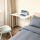 Opvouwbaar bureau Maclean, wit, verplaatsbaar, 100 x 65 cm, max. 50 kg, hoekmodel, L-vorm, MC-1250 L/W
