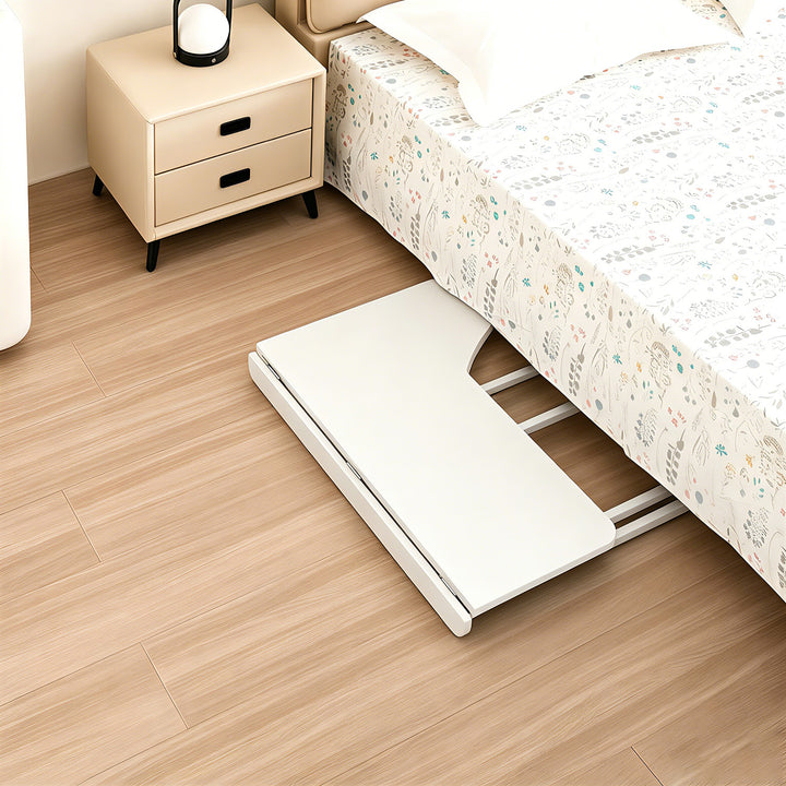 Opvouwbaar bureau Maclean, wit, verplaatsbaar, 100 x 65 cm, max. 50 kg, hoekmodel, L-vorm, MC-1250 L/W