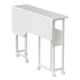 Opvouwbaar bureau / tafeltje Maclean, wit, verplaatsbaar, 100 x 73 cm, max. 50 kg, hoekmodel, L-vorm, MC-126 L/W