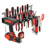 Maclean wandorganizer / gereedschapsrek, zwart, afmetingen 40 x 14,5 x 4,6 cm, max. 30 kg, MC-141