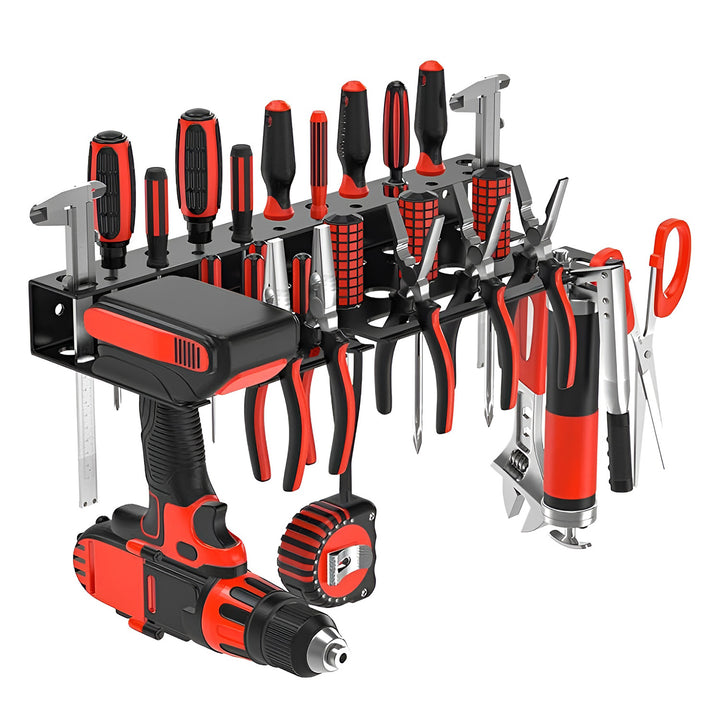 Maclean wandorganizer / gereedschapsrek, zwart, afmetingen 40 x 14,5 x 4,6 cm, max. 30 kg, MC-141
